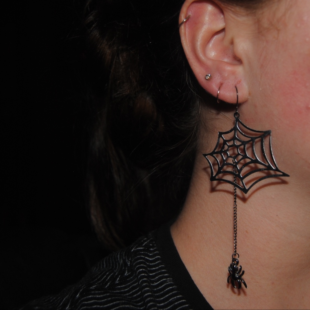Spider Web Earrings